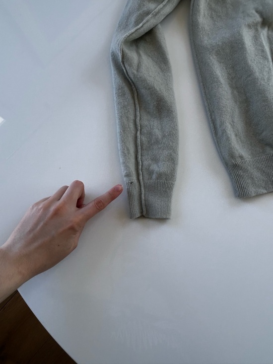 AllSaints light grey cashmere crew neck sweater - Picture 10 of 15